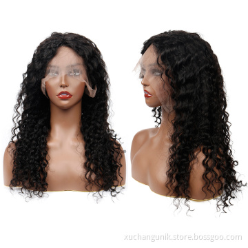 Uniky Wholesale Kinky Jerry Deep Curly Front Lace Human Hair Wig Natural Long Raw Brazilian Hair Full Front Lace Wig For Women